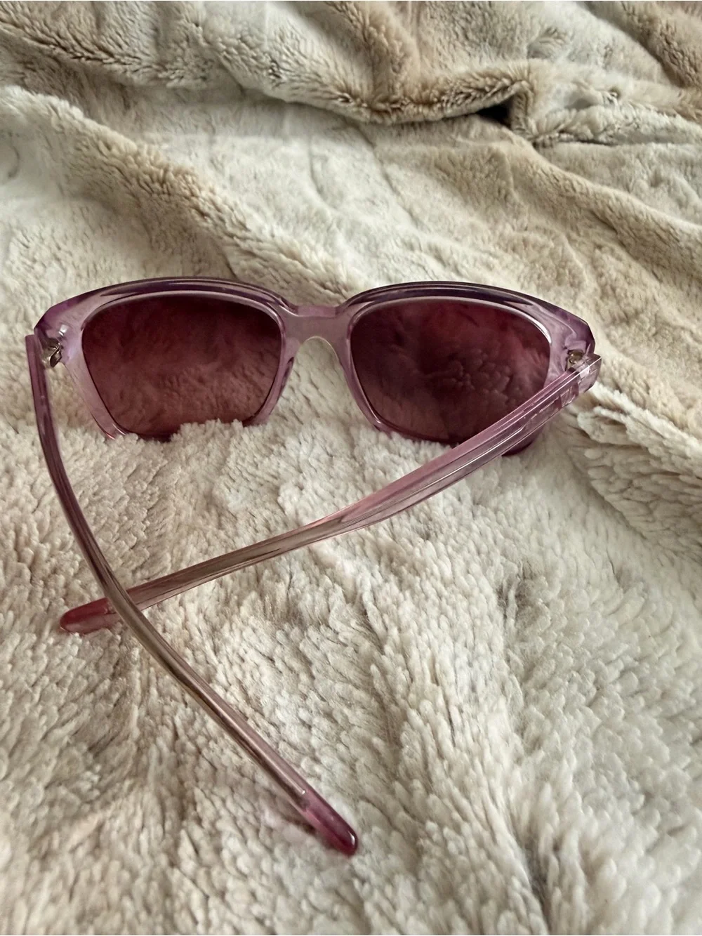 Armani Exchange Translucent Pink Oversized Square Sunglasses